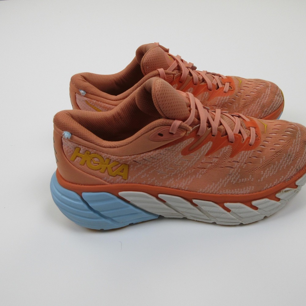 Hoka One One Gaviota 4 Shoes Womens Size 10 Orange Running Road Sneakers 1123199